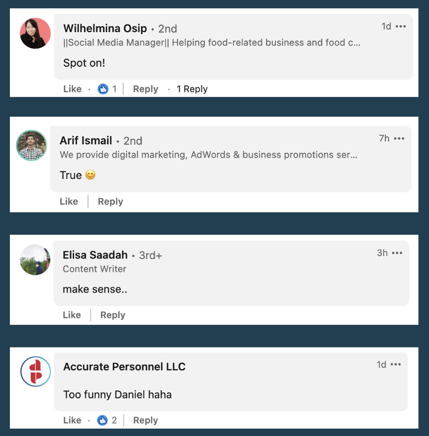 Comments screenshot