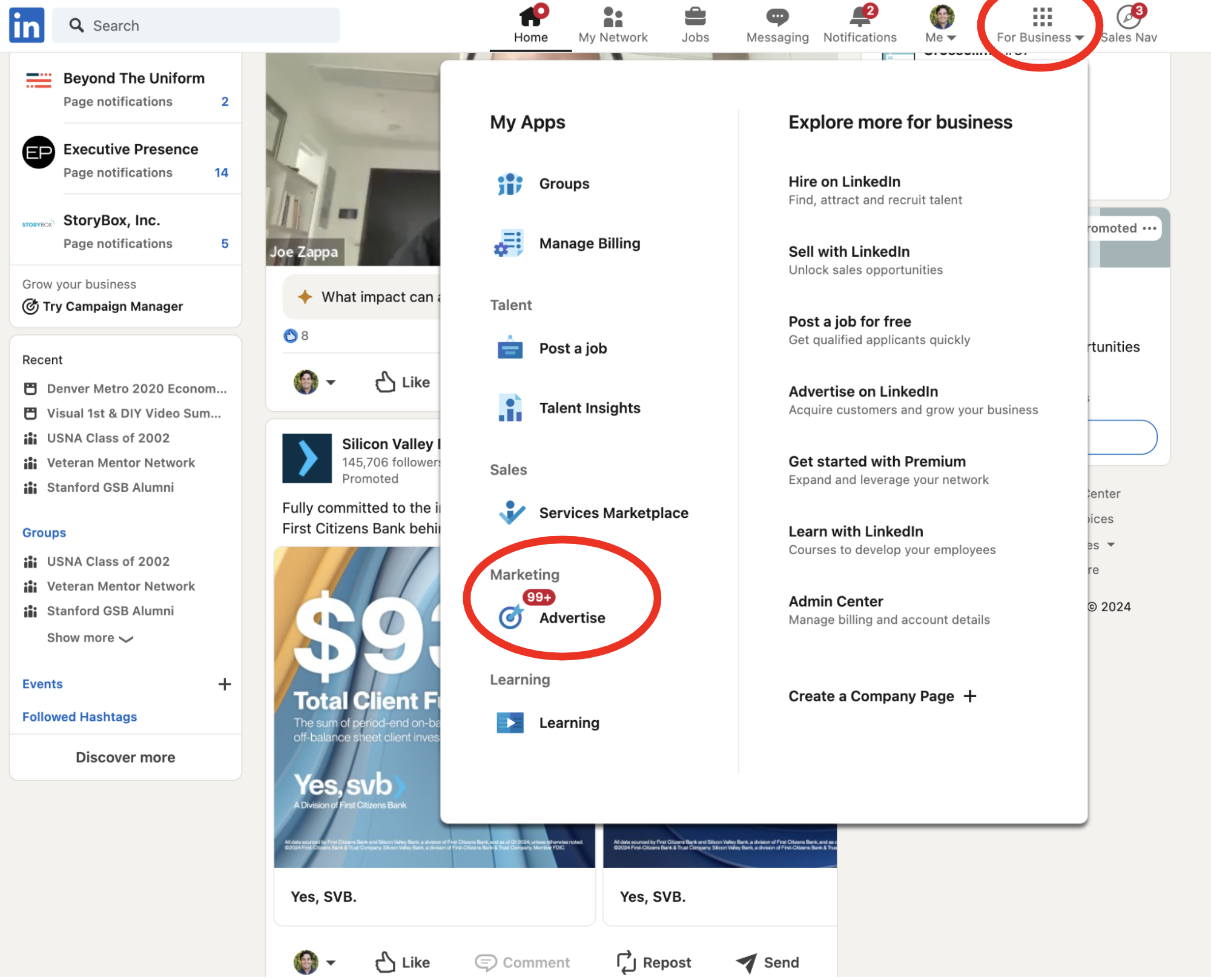 For Business, Advertising screenshot
