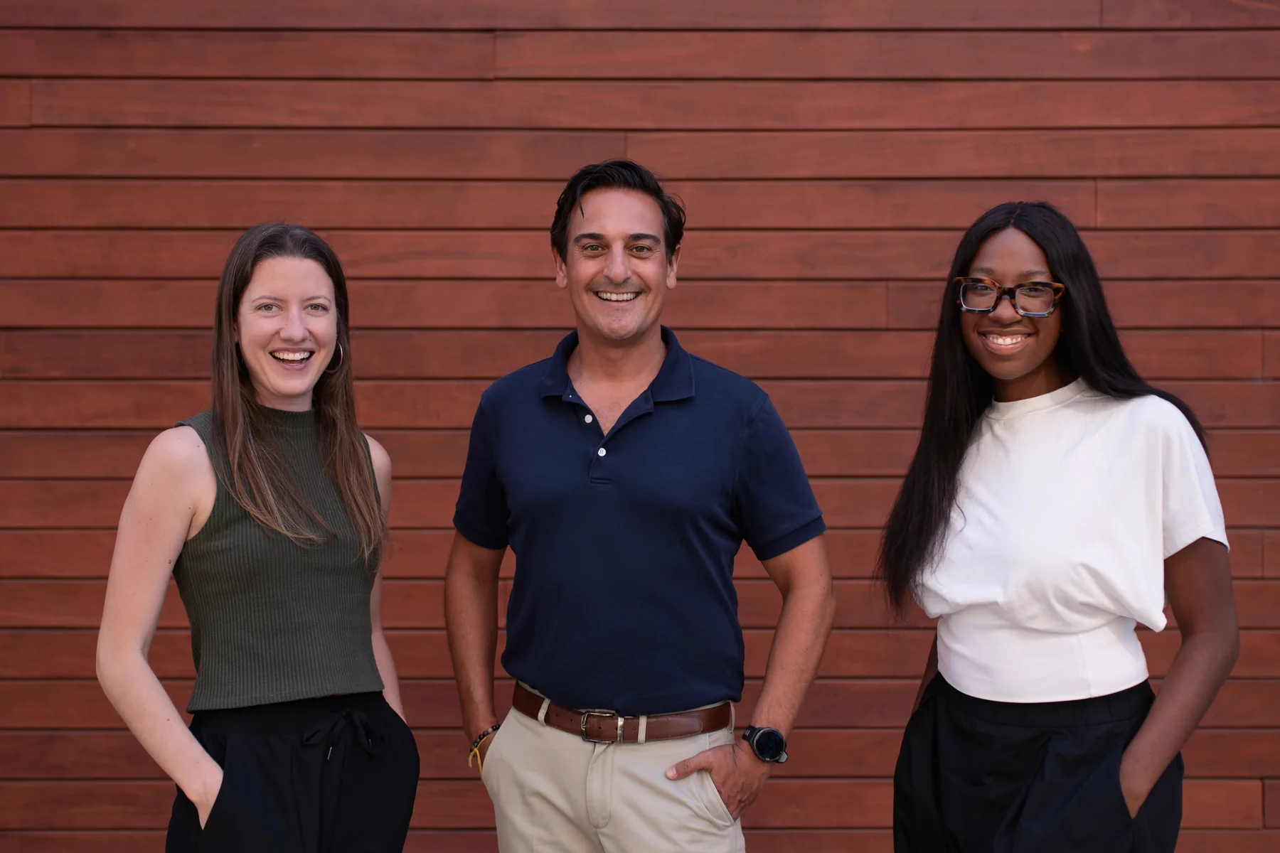 The Executive Presence team standing together, Shelby Lawson, Justin Nassiri and Jordan Davis