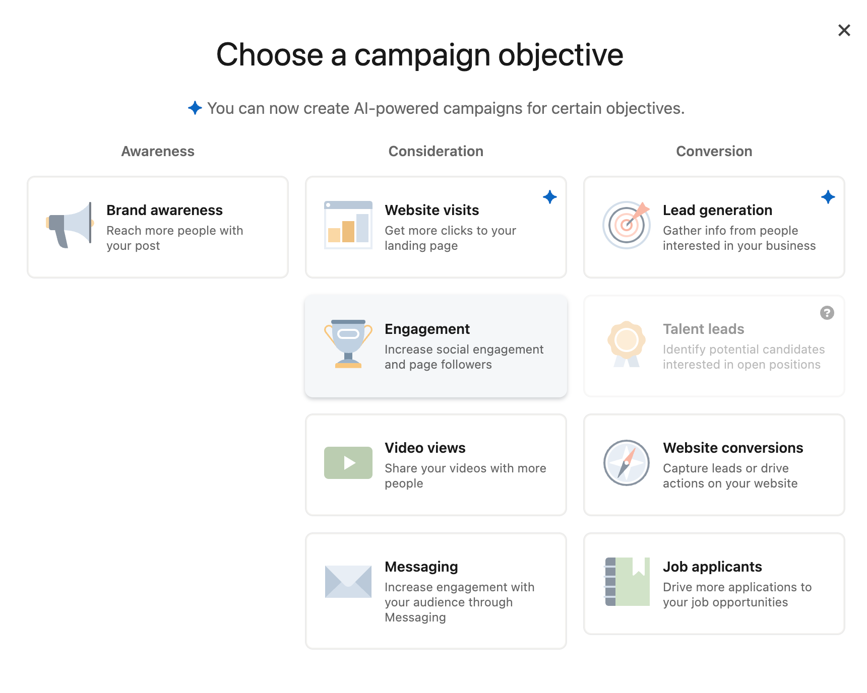 Campaign Objective Screenshot